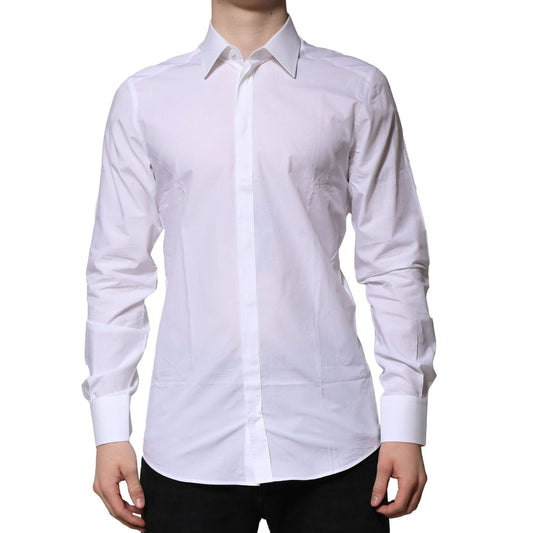 Dolce & Gabbana White GOLD Long Sleeves Dress Formal Shirt TSH906704-40