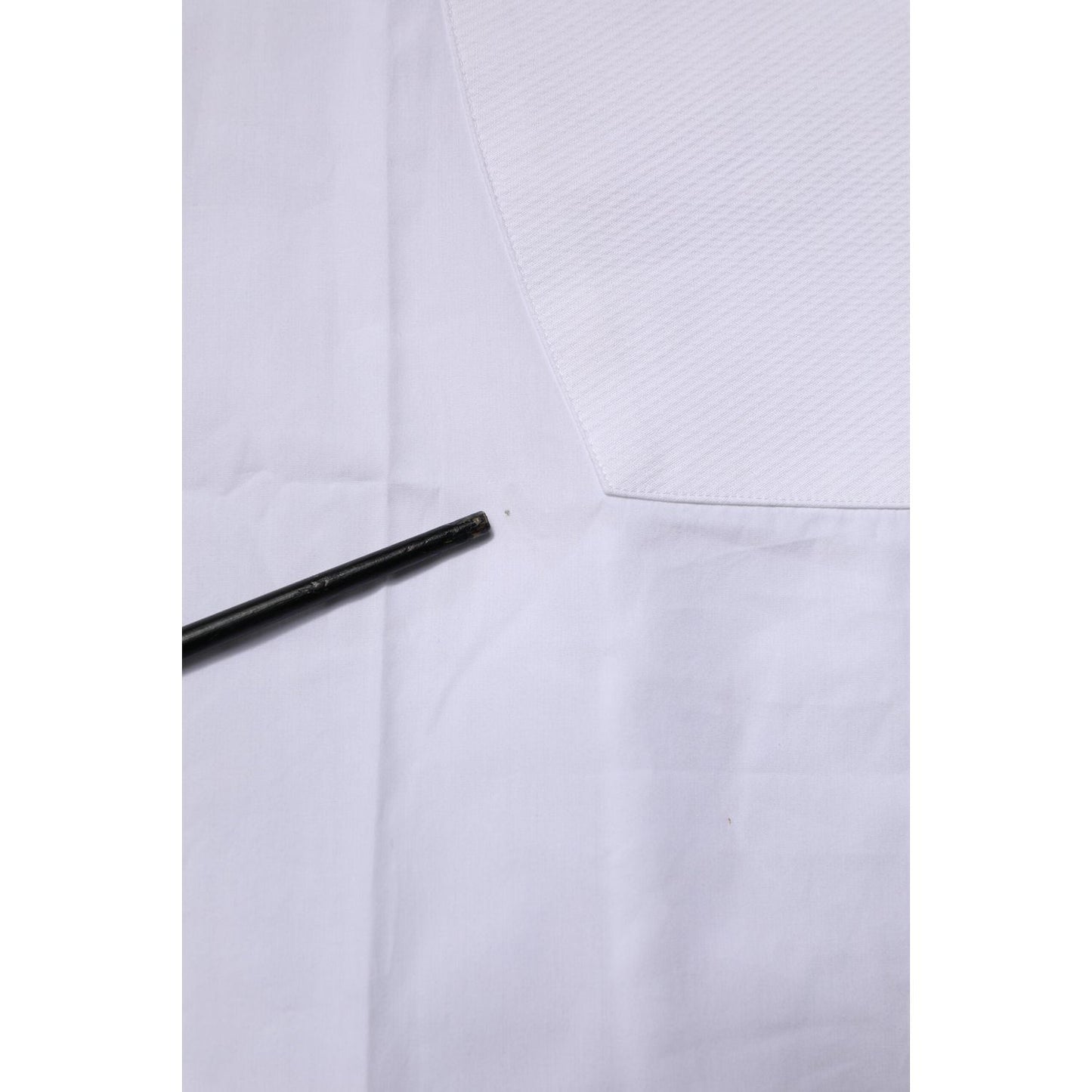 Dolce & Gabbana White Bib Cotton Poplin GOLD Formal Shirt TSH906715-44