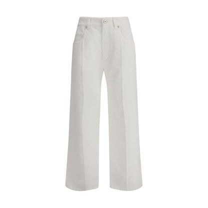 Brunello Cucinelli White Cotton Straight-Leg Jeans