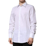 Dolce & Gabbana White GOLD Long Sleeves Dress Formal Shirt