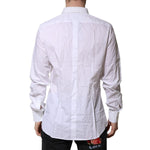 Dolce & Gabbana White GOLD Long Sleeves Dress Formal Shirt