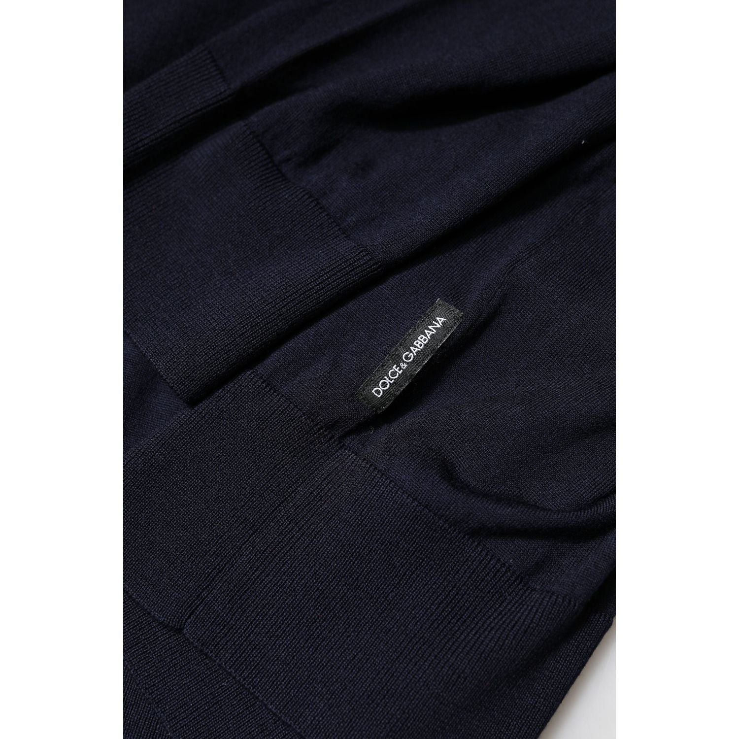 Dolce & Gabbana Blue Long Sleeve Turtleneck Pullover Sweater