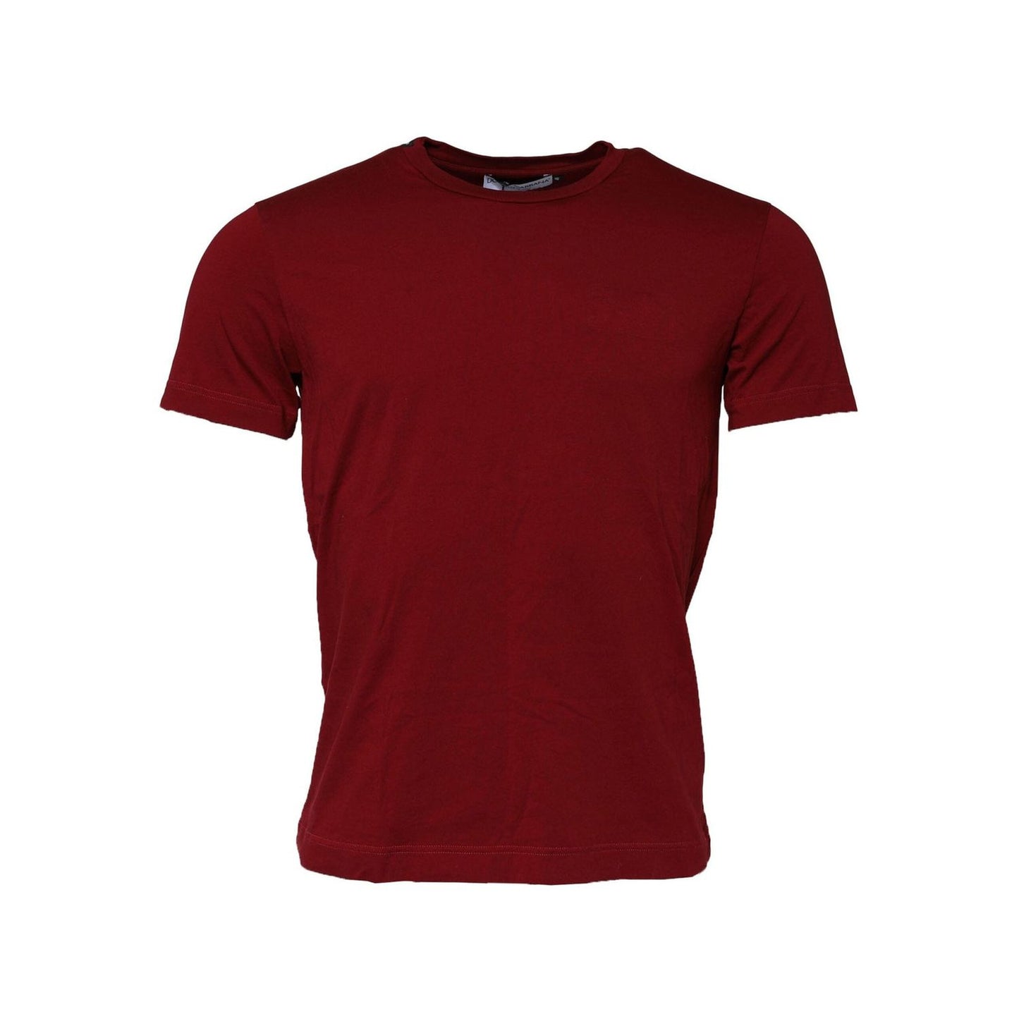 Dolce & Gabbana Dark Red Men Crew Neck Short Sleeve T-shirt TSH90555-48