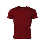 Dolce & Gabbana Dark Red Men Crew Neck Short Sleeve T-shirt TSH90555-48