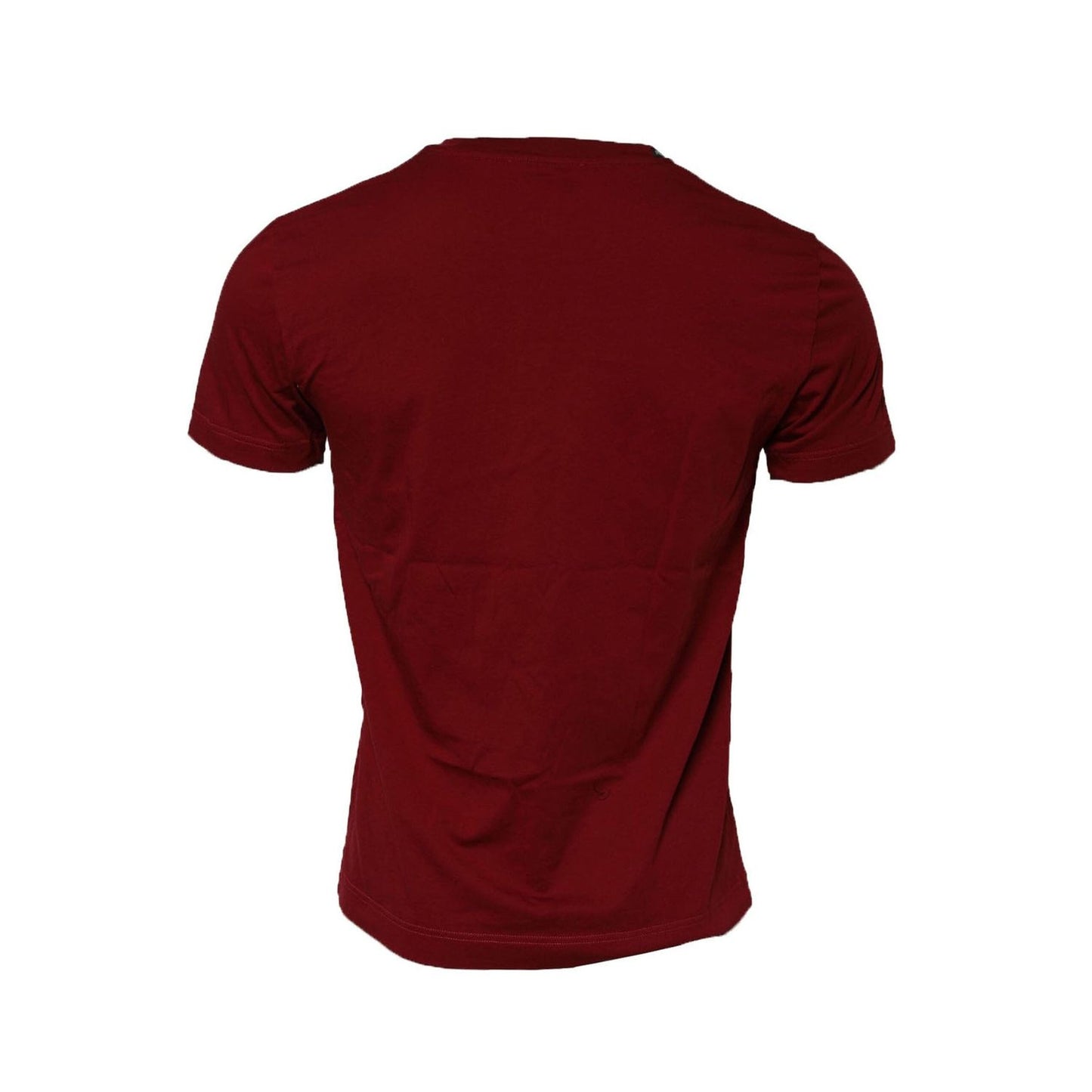 Dolce & Gabbana Dark Red Men Crew Neck Short Sleeve T-shirt TSH90555-48