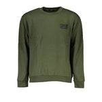 Cavalli Class Chic Green Embroidered Crew Neck Sweater CA-28863-S