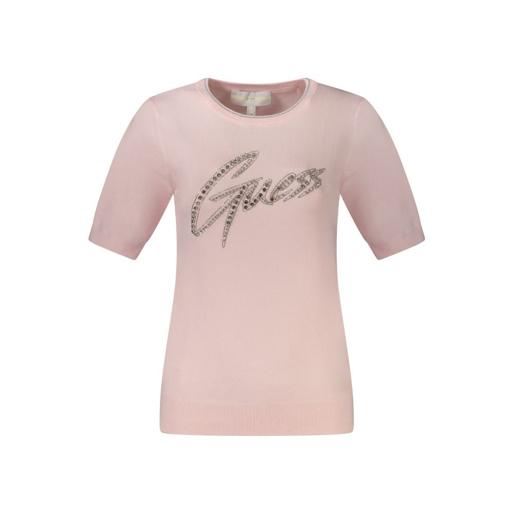 Guess Jeans Pink Viscose Women Sweater GU-33264-XS