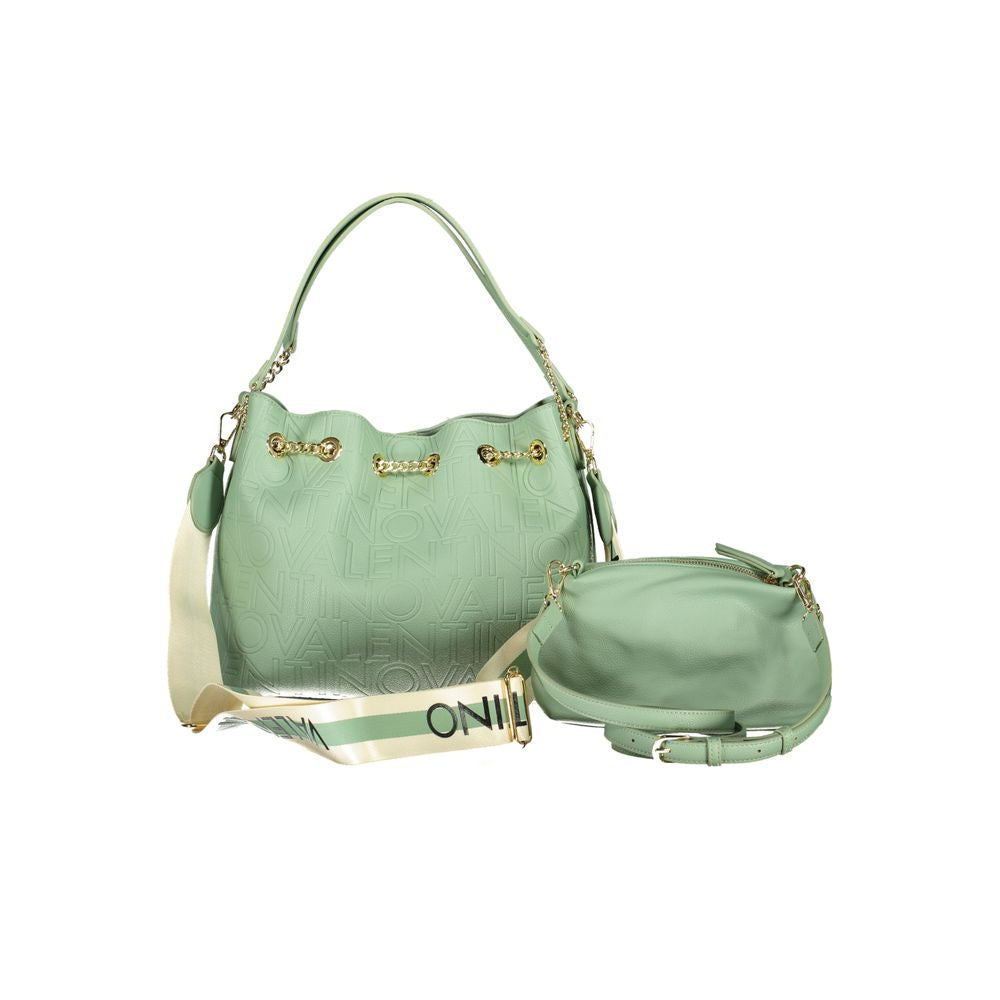 Mario Valentino Green Polyethylene Handbag with adjustable straps and snap closure