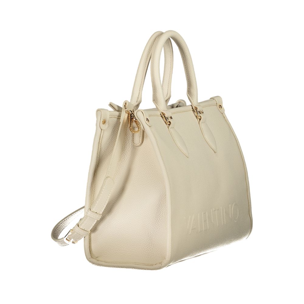Mario Valentino Beige Polyethylene Handbag with handles and adjustable strap