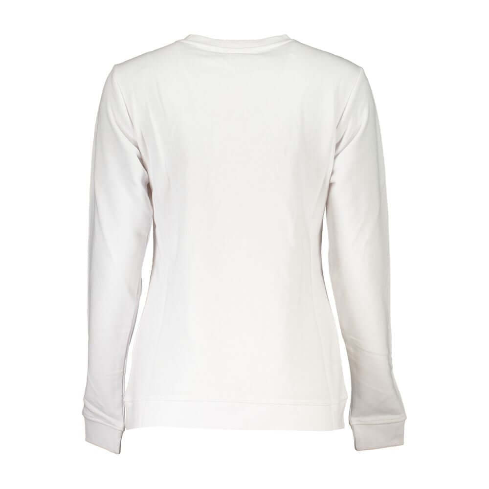 Cavalli Class White Cotton Sweater CA-26712-XS