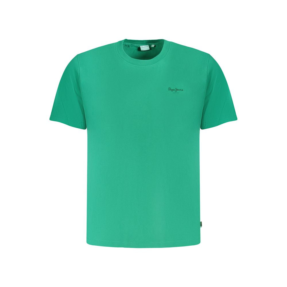 Pepe Jeans Green Cotton T-Shirt PE-35609-M