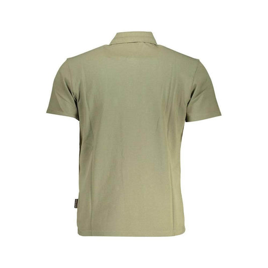 Napapijri Green Cotton Men Polo Shirt NA-37465-M