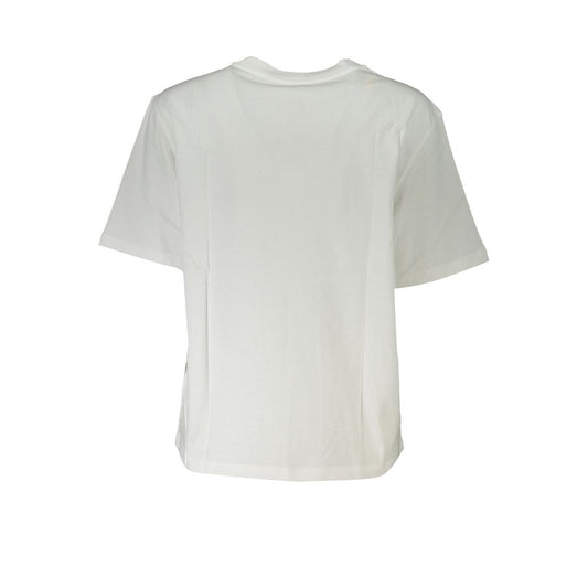Patrizia Pepe Elegant Short Sleeve Crew Neck T-Shirt with Rhinestone Detail PA-28359-XS