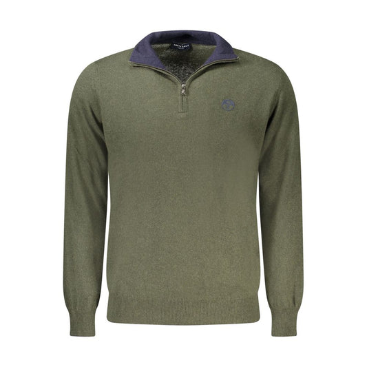 North Sails Green Wool Men Sweater NO-32938-S