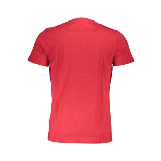 Cavalli Class Red Cotton Men T-Shirt CA-37967-L