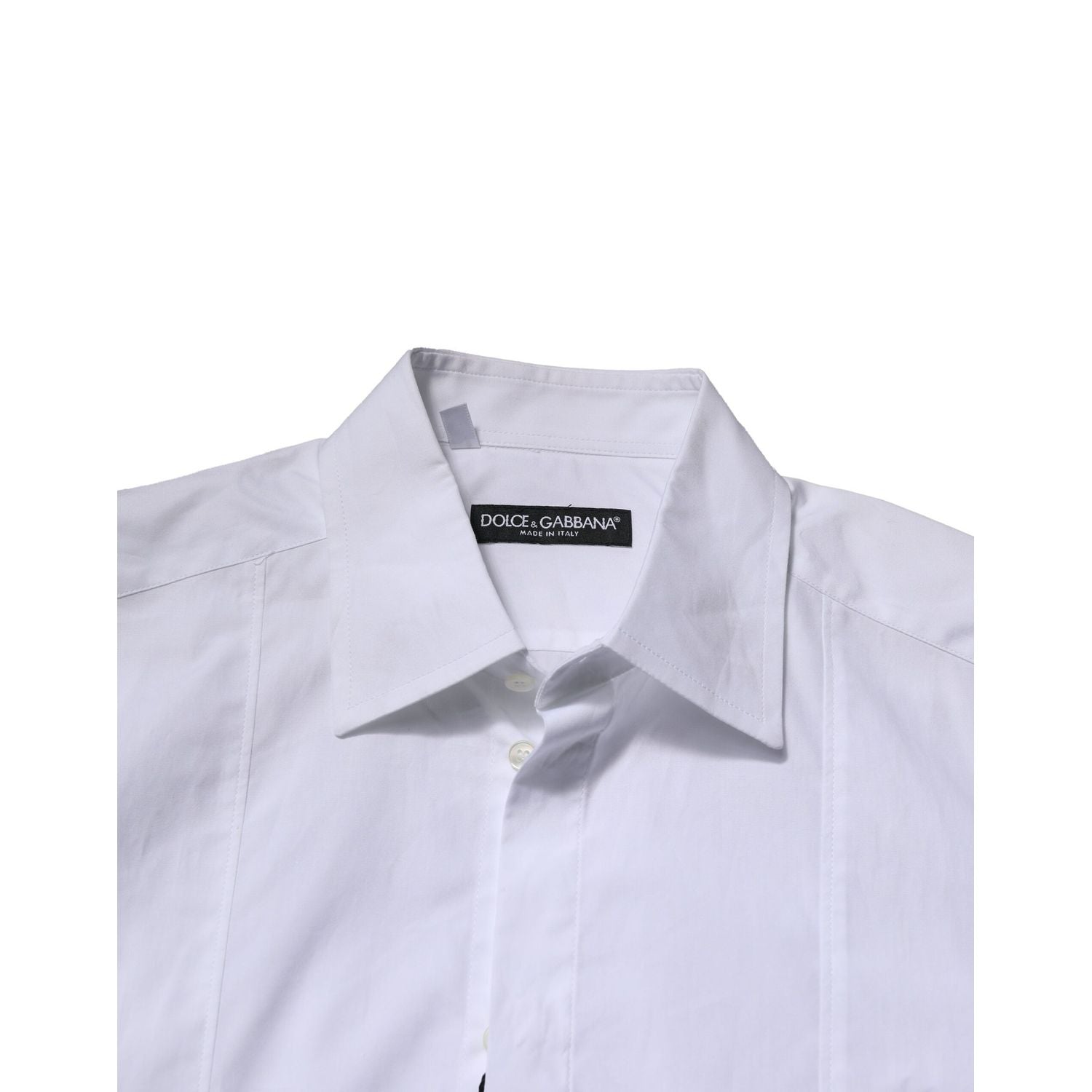 Dolce & Gabbana White Cotton Short Sleeves Men Formal Shirt