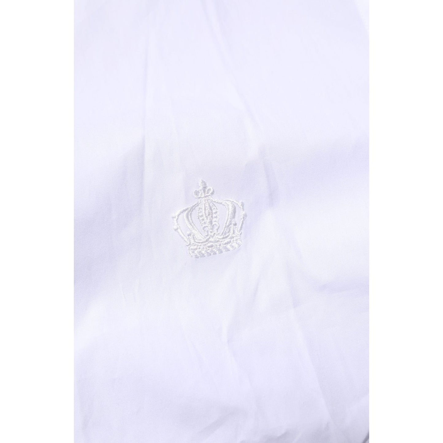 Dolce & Gabbana White Cotton GOLD Long Sleeves Formal Shirt