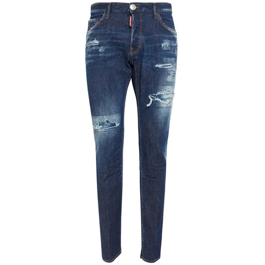 Dsquared² Blue Cotton Men Jeans