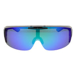 Fila Black Men Sunglass with full-rim black plastic frame and polarized multicolor mirrored lenses, offering 100% UVA & UVB protection.
