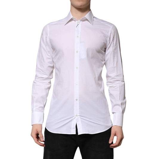 Dolce & Gabbana White GOLD Long Sleeves Dress Formal Shirt TSH906871-39