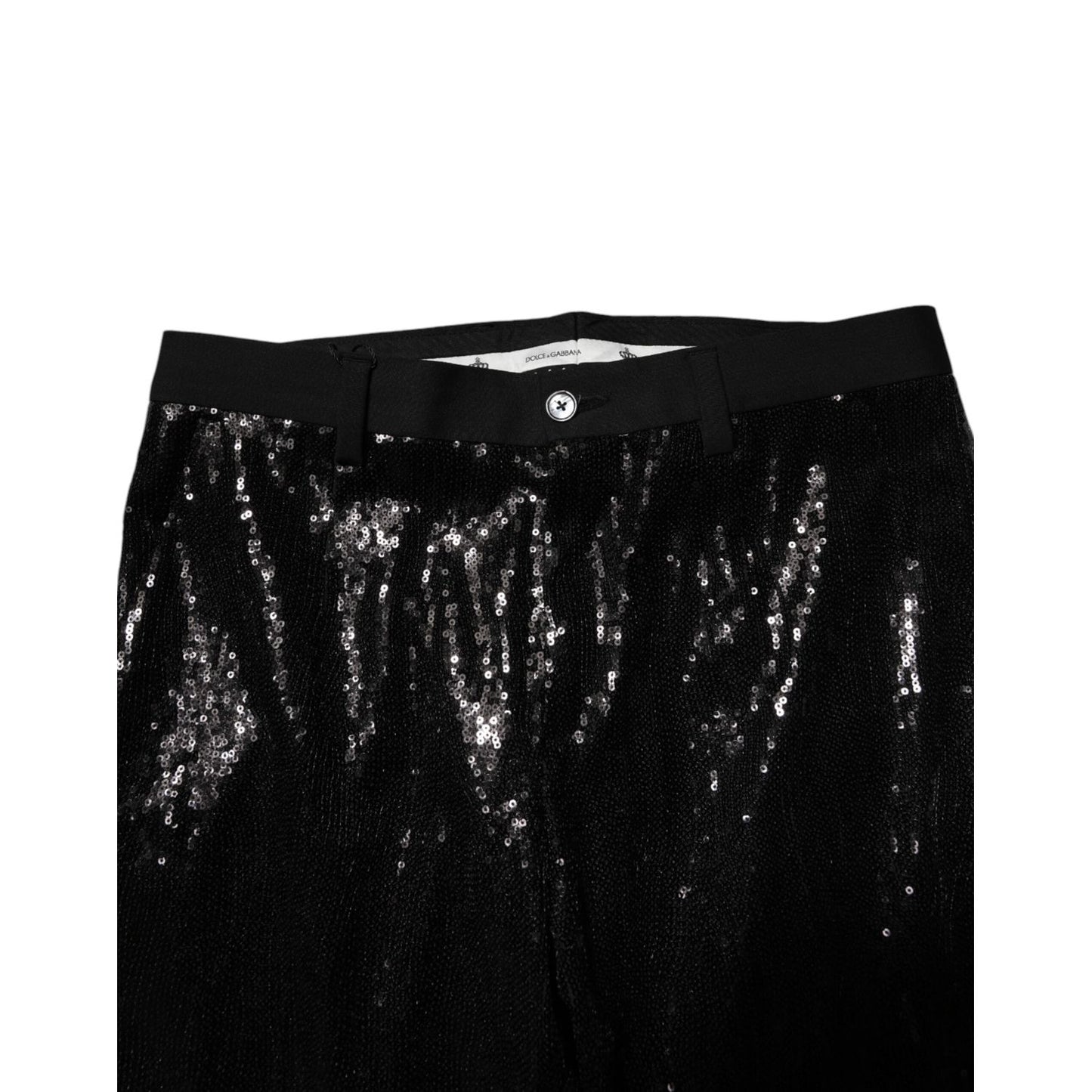 Dolce & Gabbana Black Sequined Embellishment Pants