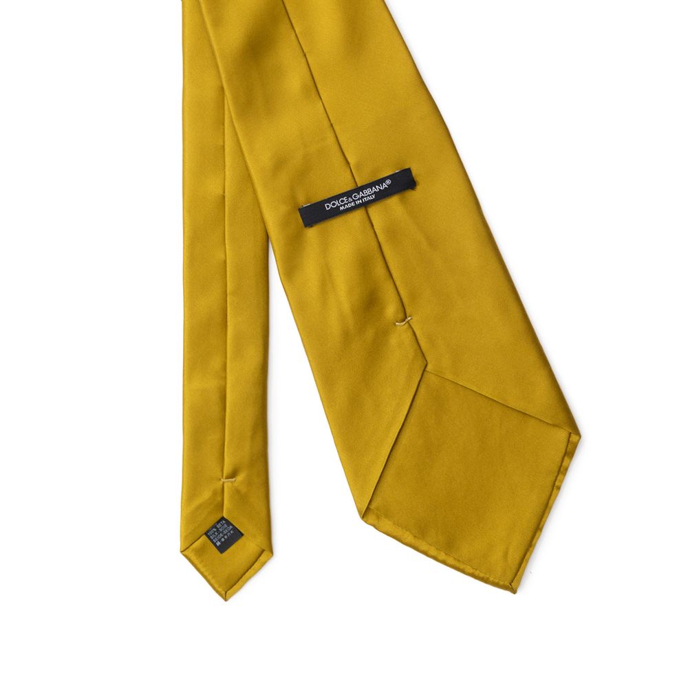 Dolce & Gabbana Yellow Silk Tie