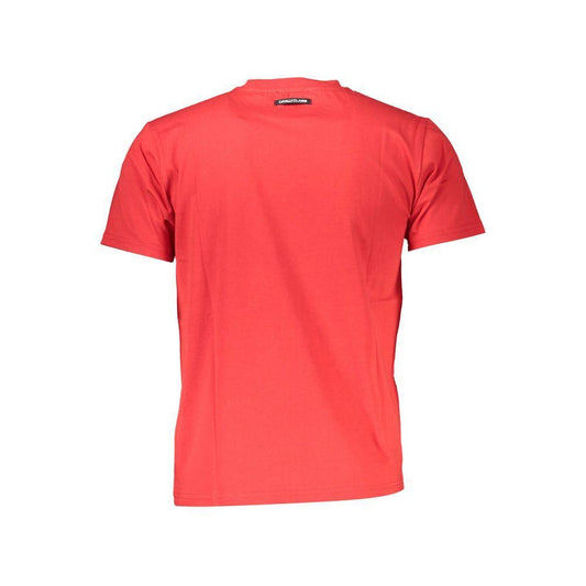 Cavalli Class Red Cotton Men T-Shirt CA-21320-M