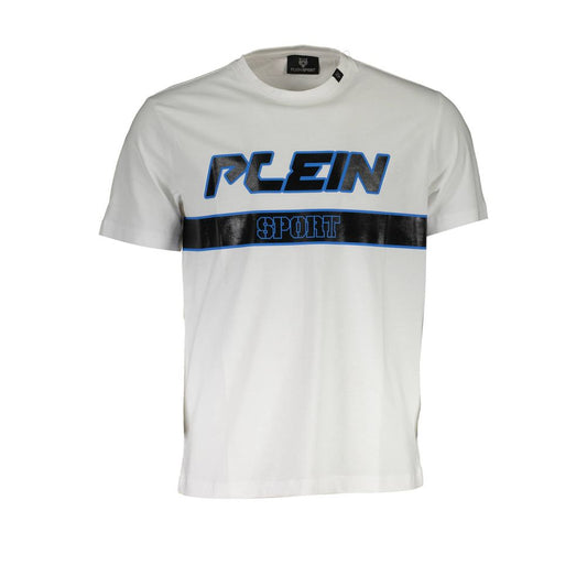 Plein Sport White Cotton Men T-Shirt PL-10247-S