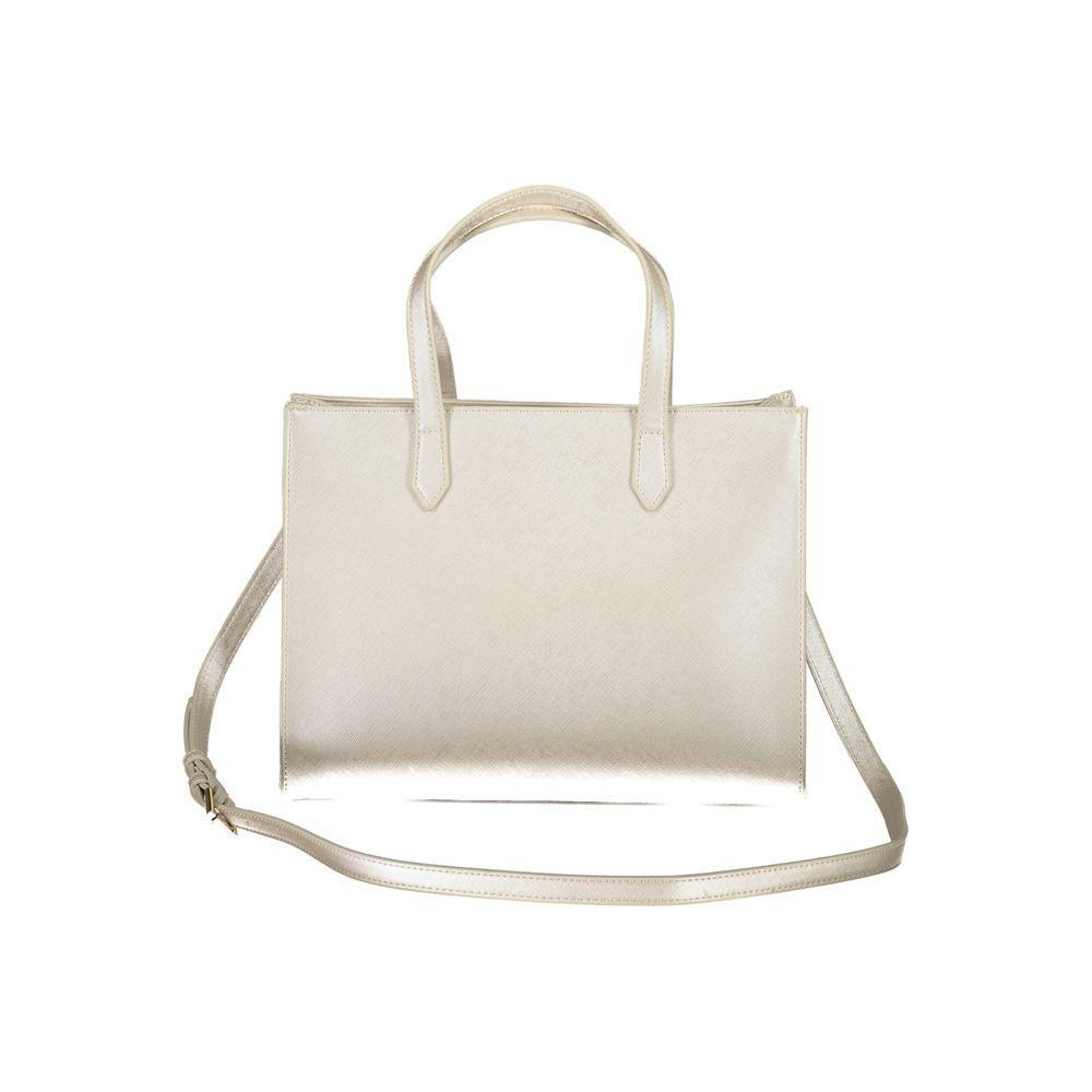 Front view with bag zipped and handles upright.