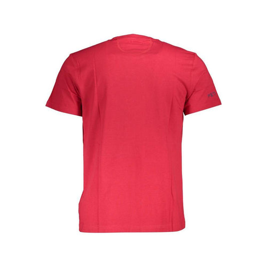 La Martina Red Cotton Men T-Shirt LA-36798-M