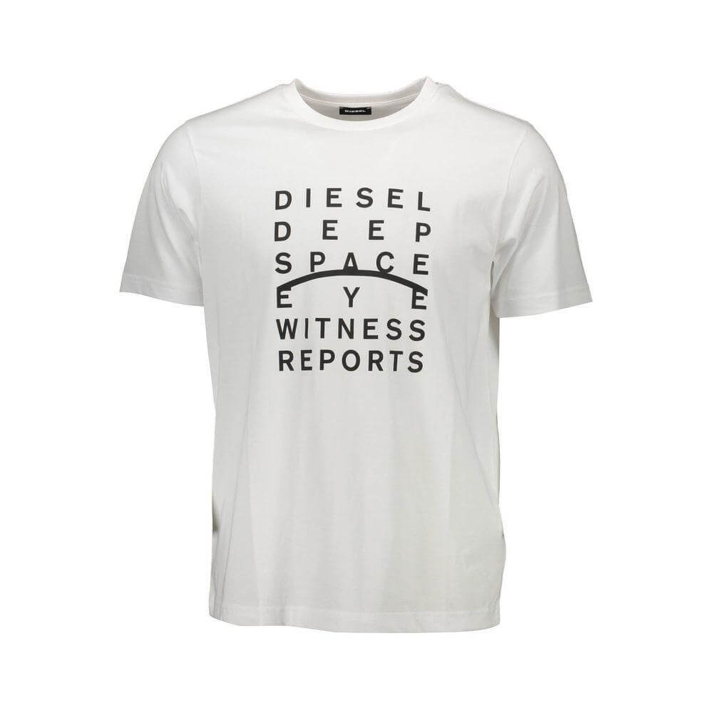 Diesel White Cotton Men T-Shirt DI-38020-XL