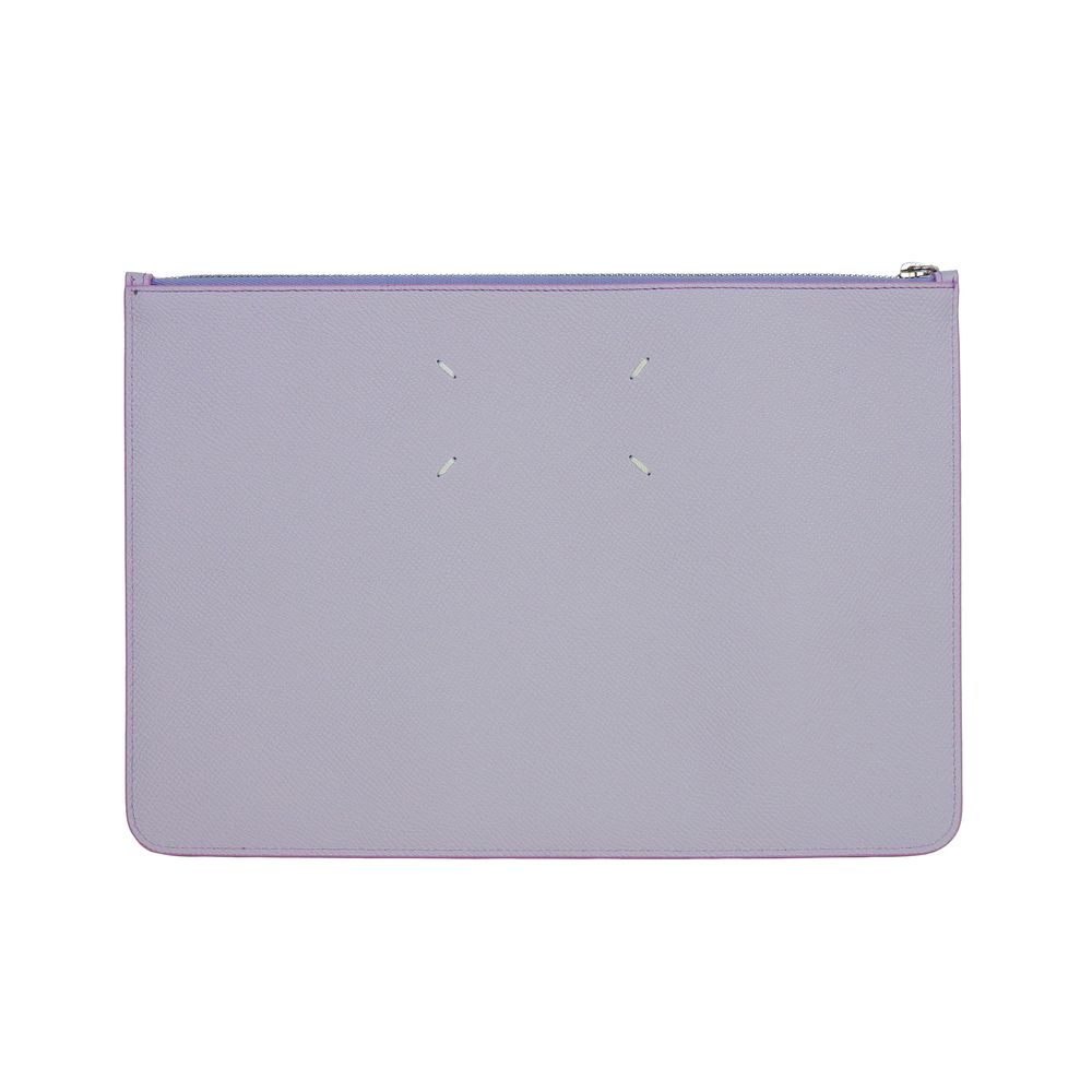 Maison Margiela Purple Calfskin Clutch Bag