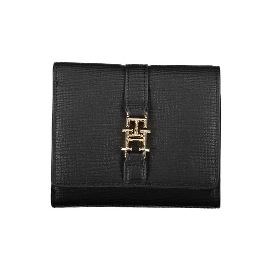 Tommy Hilfiger Black Polyethylene Women Wallet TO-20470