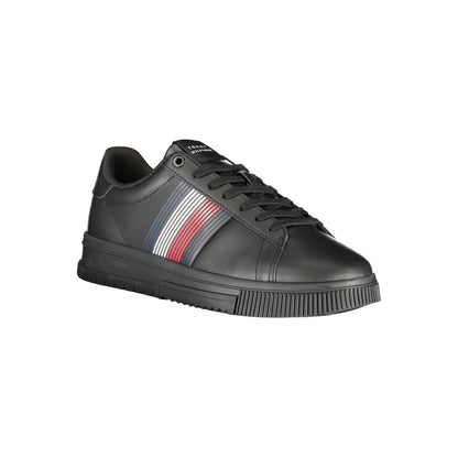 Tommy Hilfiger Black Polyurethane Men Sneaker
