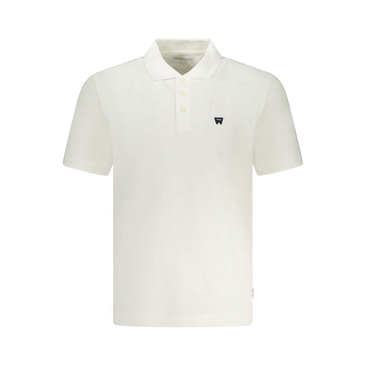 Wrangler White Cotton Men Polo Shirt