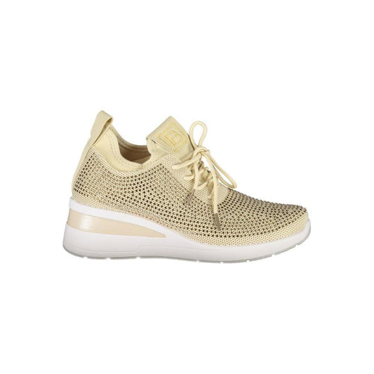 Laura Biagiotti Beige Polyester Women Sneaker LA-36472-EU37/US7