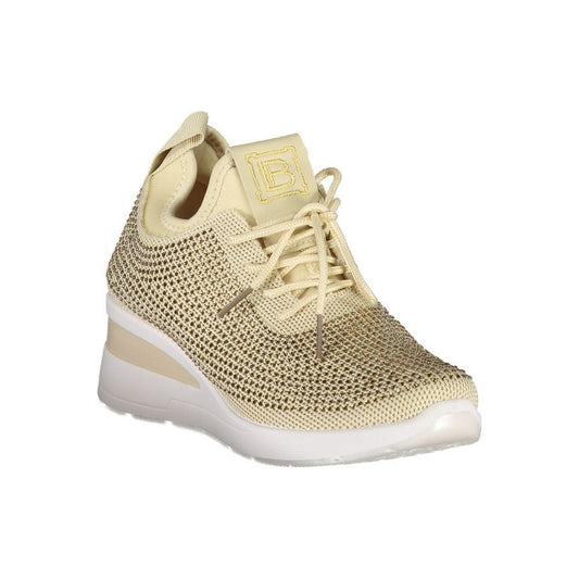 Laura Biagiotti Beige Polyester Women Sneaker LA-36472-EU37/US7