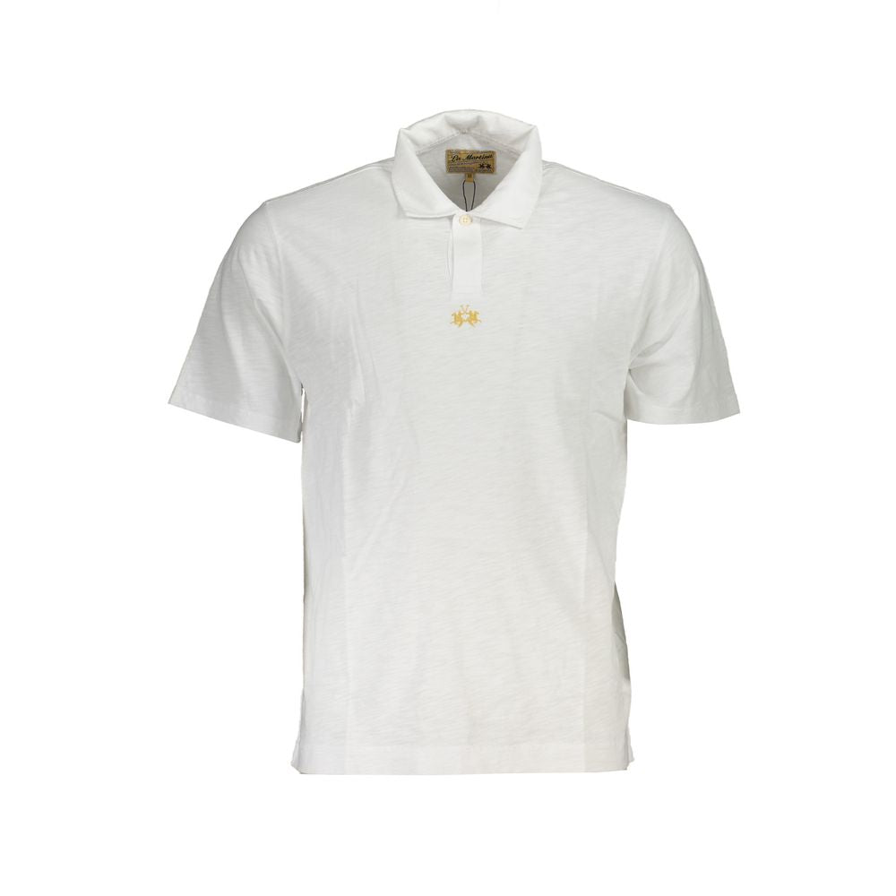 La Martina White Cotton Men's Polo Shirt