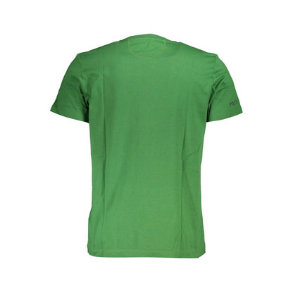 La Martina Green Cotton Men T-Shirt featuring a regular fit and crew neck design with La Martina's signature logo for stylish comfort.