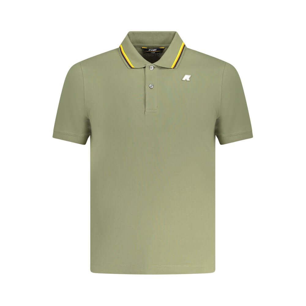 K-WAY Green Cotton Polo Shirt KW-38393-M