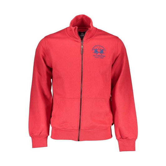 La Martina Red Cotton Men's Sweater LA-37205-M