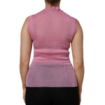 Dolce & Gabbana Pink Polyester Sleeveless Round Neck Tank Top
