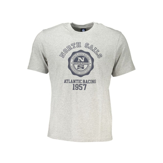 North Sails Gray Cotton T-Shirt NO-27308-S