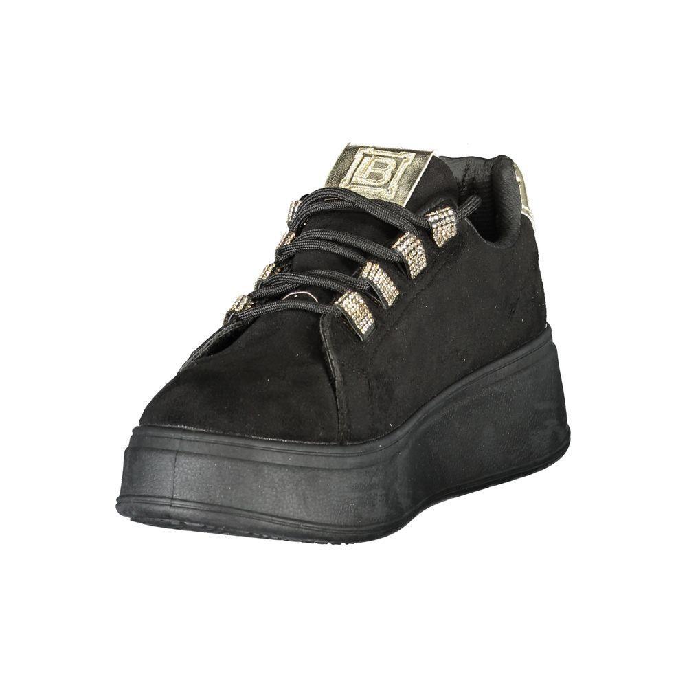 Laura Biagiotti Black Polyester Women Sneaker LA-36479-EU39/US9