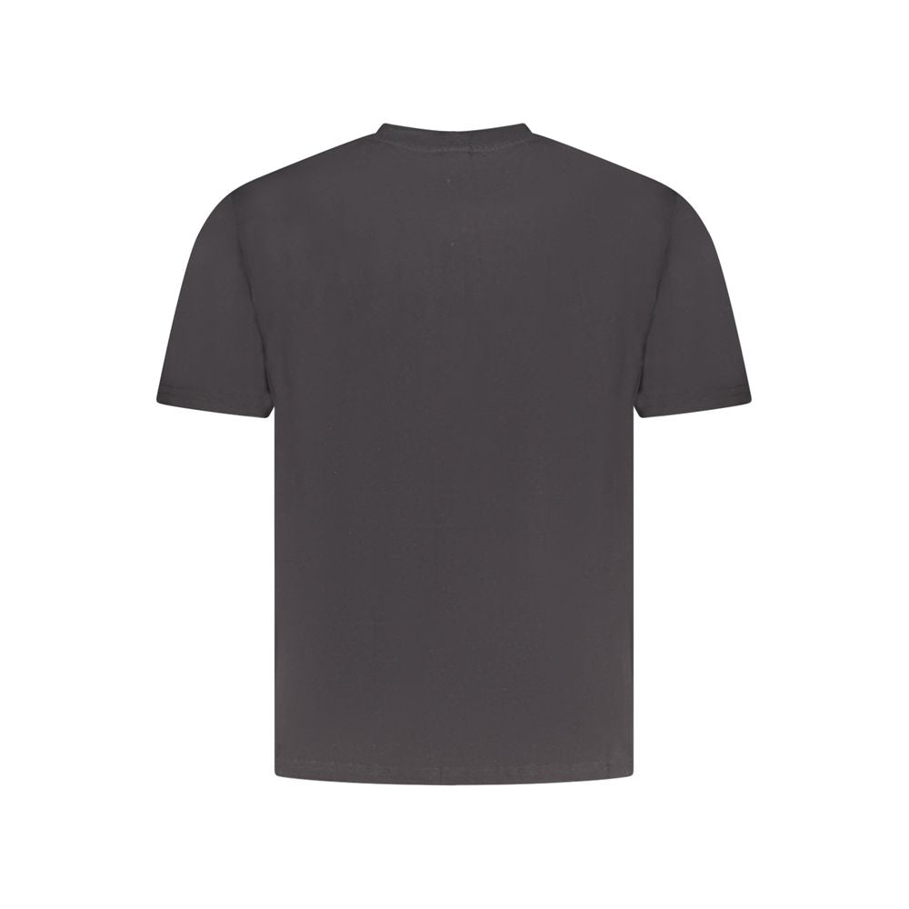 Back view of North Sails Black Cotton Men T-Shirt highlighting soft material and casual style.