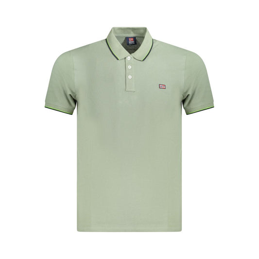 Norway 1963 Green Cotton Men Polo Shirt NO-35731-L