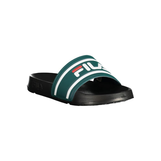 Fila Green Polyethylene Mens Sandal with logo, stylish and durable, ideal for fashion-forward individuals seeking trendsetting appeal.