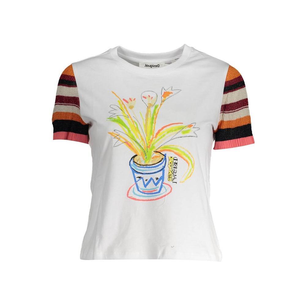 Desigual White Cotton Women Top DE-37349-M