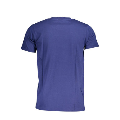 Back view of Norway 1963 Blue Cotton Men T-Shirt showcasing classic crew neck and short sleeves.