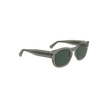 Calvin Klein Gray Acetate Women Sunglasses with smoky lenses and elegant design.